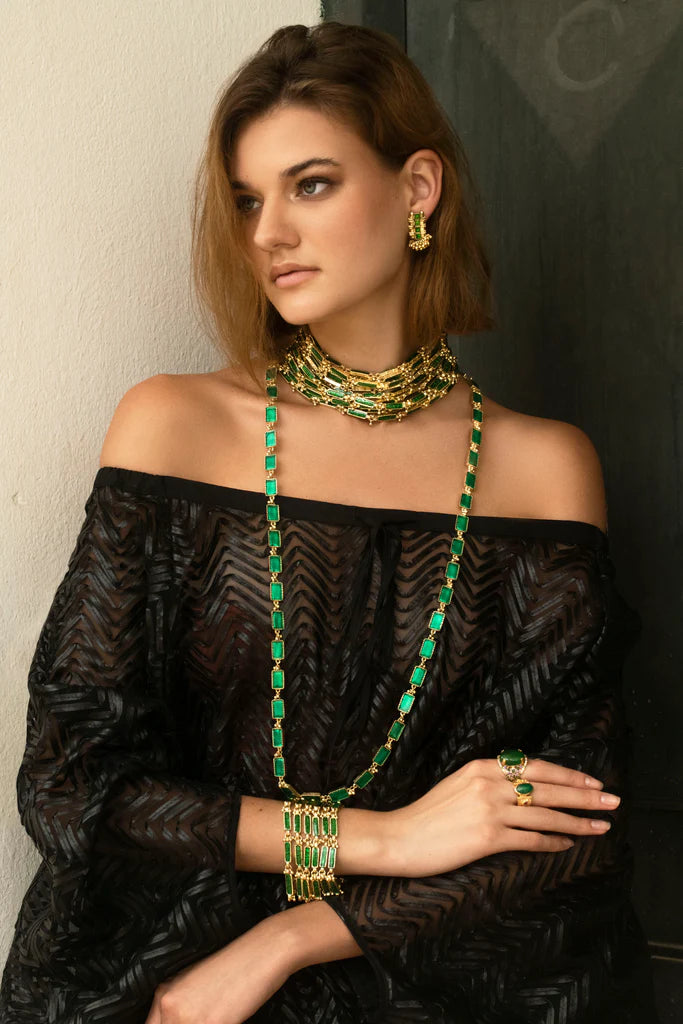 Emerald Waterfall Necklace