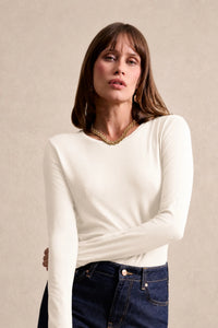 Long-sleeve Top-White