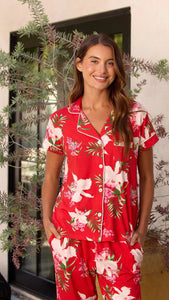 Flora Festiva Pima Knit Capri Set