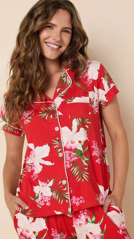 Image of Flora Festiva Pima Knit Capri Set