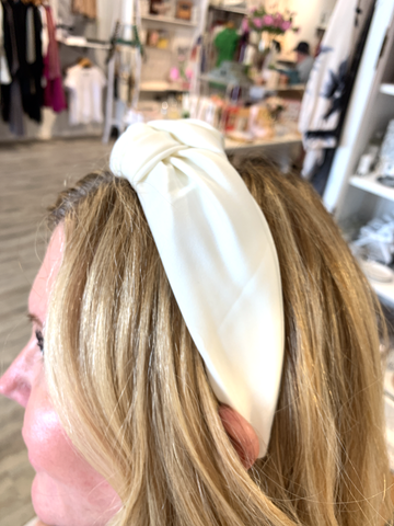 Image of White Satin Headband
