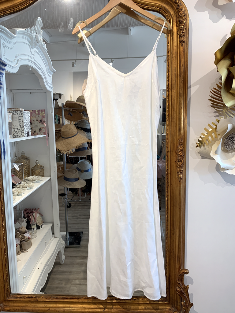 Linen White Dress Slip