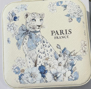 Travel Jewelry Box - Blue Leopard