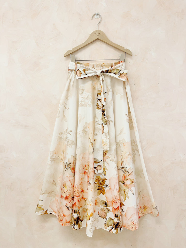 Cream and Pink Floral Skirt – Relish New Orleans