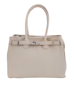 Cream Buckle Tote - Large