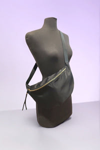 Leather Crossbody- Black