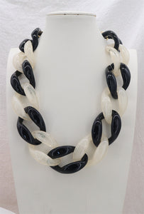 Black Acrylic Necklace- Short