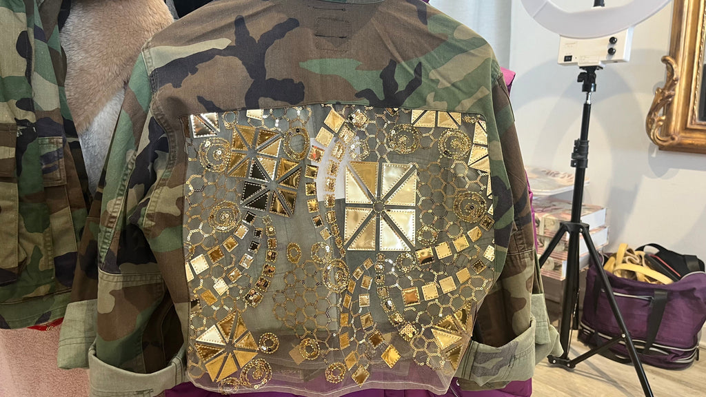 Army Jacket Gold Mesh