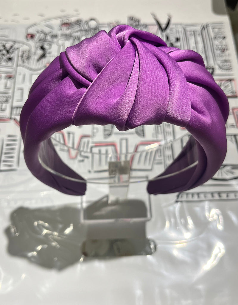 Lavender Satin Headband
