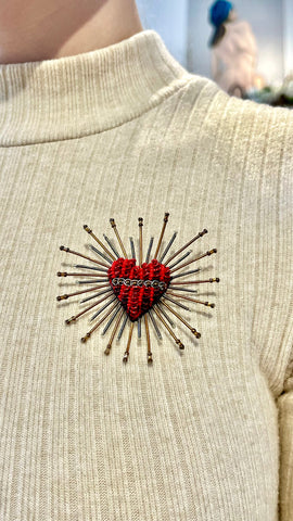 Image of Sacred Heart Brooch Pin