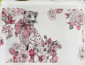 Flat Zip- Pink Leopard