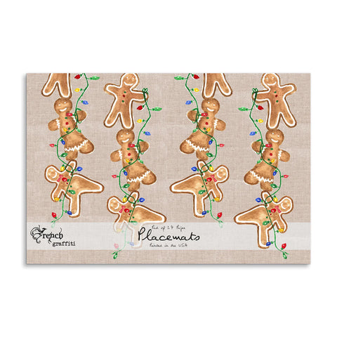 Image of Gingerbread Antics Paper Placemat