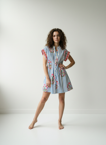 Yana Striped Garden Dress