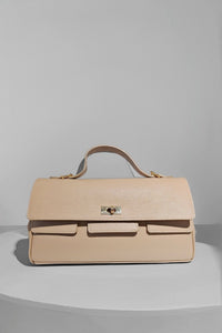 Leather Long Cream Bag