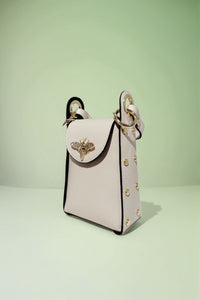 Crossbody Bee Bag Cream