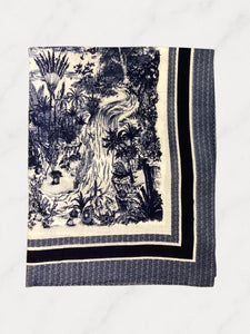 Toile Shawl- Blue