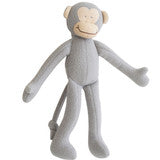 Fleece Monkey Toy Rattle Grey