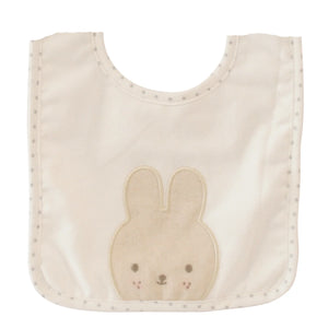 Linen Bunny Bib-Ivory