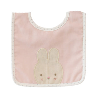 Linen Bunny Bib-Pink