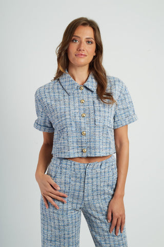 Image of ALICE short tweed shirt
