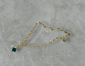Green Jade Gold Necklace