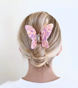 Spring Butterfly Claw Hair Clip | Eco-Friendly | Pink Blossom