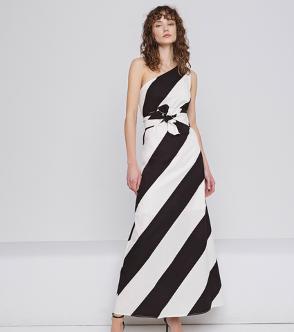 Image of Maxi Striped Cotton Dress