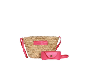 SMALL TRENDY BASKET WITH COLORFUL GLASSES HOLDER - LUNETTA FUSCHIA