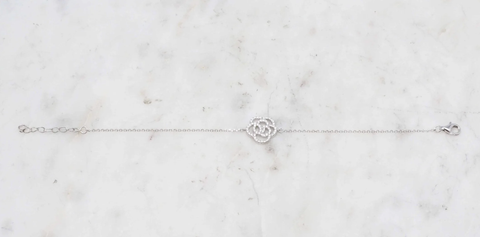 Image of White Gold Camellia Bracelet