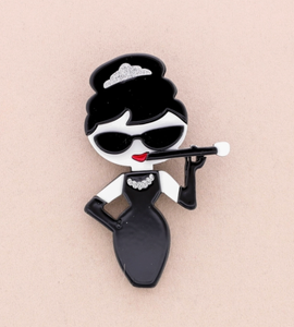Audrey Resin Brooch-Dress