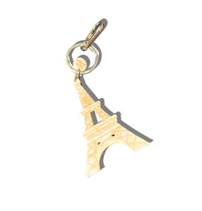 Hand-painted Eiffel Tower Bag Charm + Keychain | Eco-Friendly