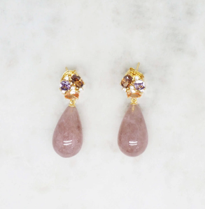 Strawberry Quartz Grassland Earrings