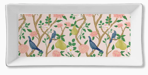 Ceramic Serving Tray - Garden Bird Pink