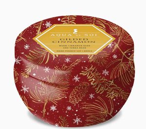 Gilded Cinnamon 9oz Aqua De Soy Candle Tin