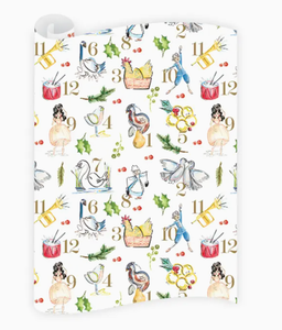 Twelve Days of Christmas Wrapping Paper Roll