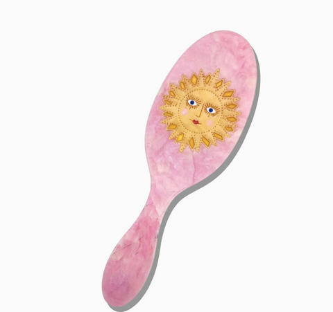 Hand-Painted Celestial Sun Amazing Hair Day Brush