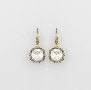Rhinestone Border Earring- Clear