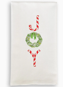 Joy with Candy Canes and Wreath