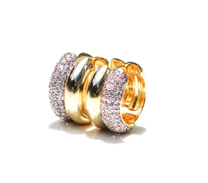 DOUBLE DONUT HUGGIES- 14K GOLD VERMEIL
