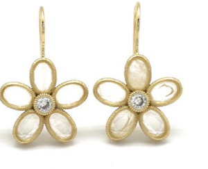 Flower Earrings- White