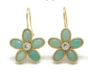Flower Earrings- Mint