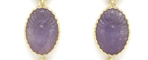 Drop Earrings- Purple