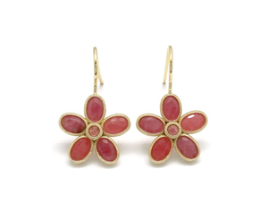 Flower Earrings- Pink