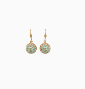 Blue Circle Earrings
