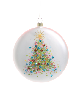 5" Confetti Tree Disc Ornament