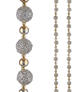 6' Glittered Ball Garland
