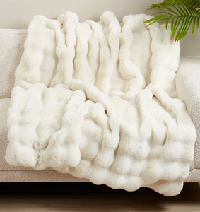 Bubble Faux Fur Throw