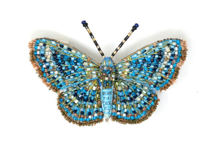 Rounded Metalmark Butterfly Brooch Pin