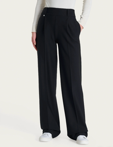 Wide Pants with Pockets in Compact - Black