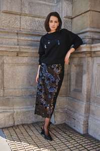 Sequin Skirt- Black